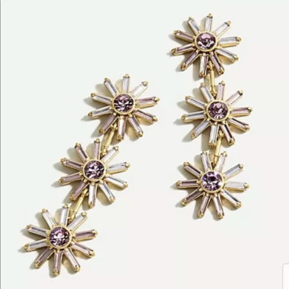 J Crew Sundrenched Violet Color Block Earrings NWT